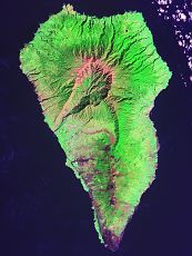 Satellitenbild von La Palma.