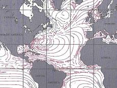 Strömungen im Atlantik.